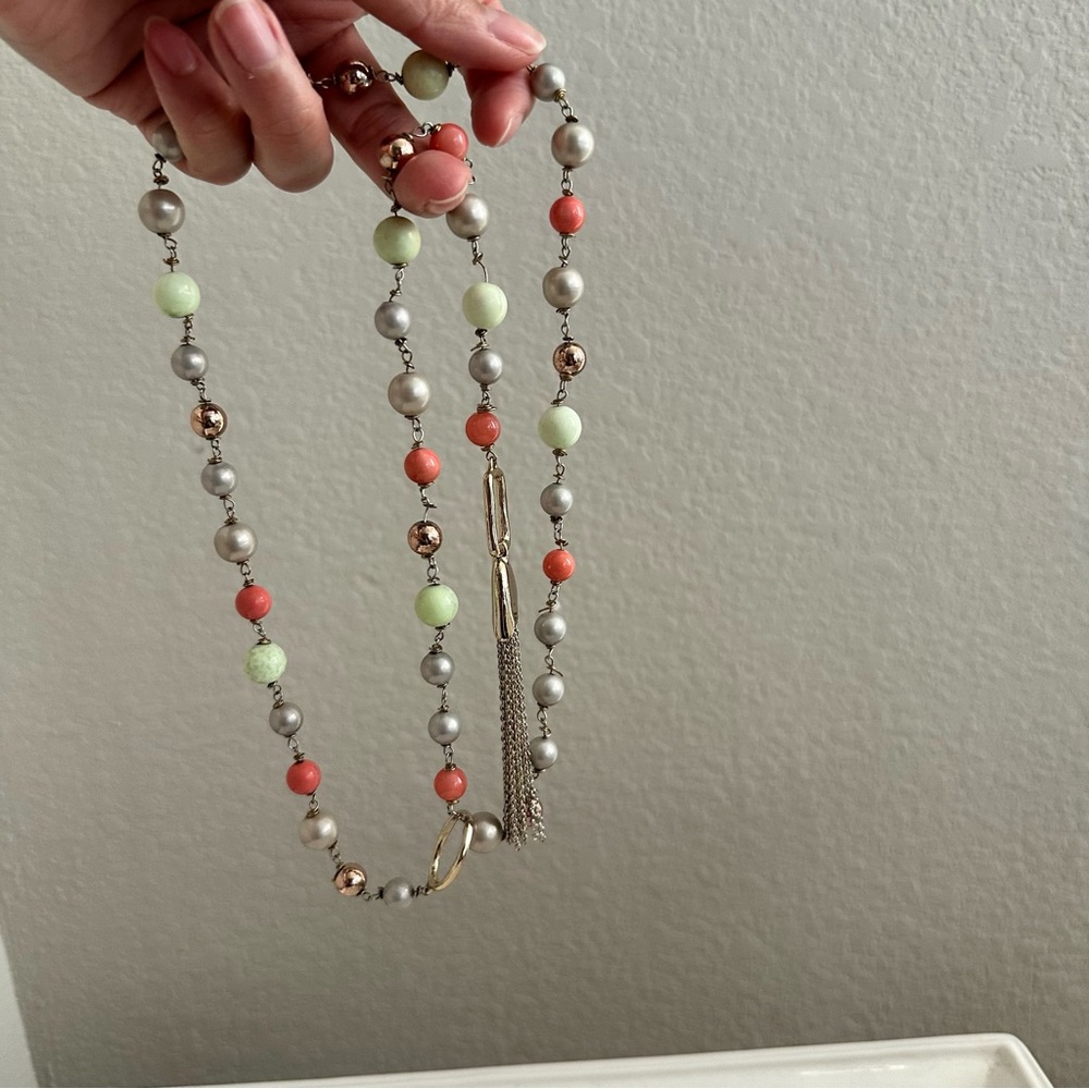 ALEXIS BITTAR Beaded Lariat Tassel Necklace - Picture 7 of 12